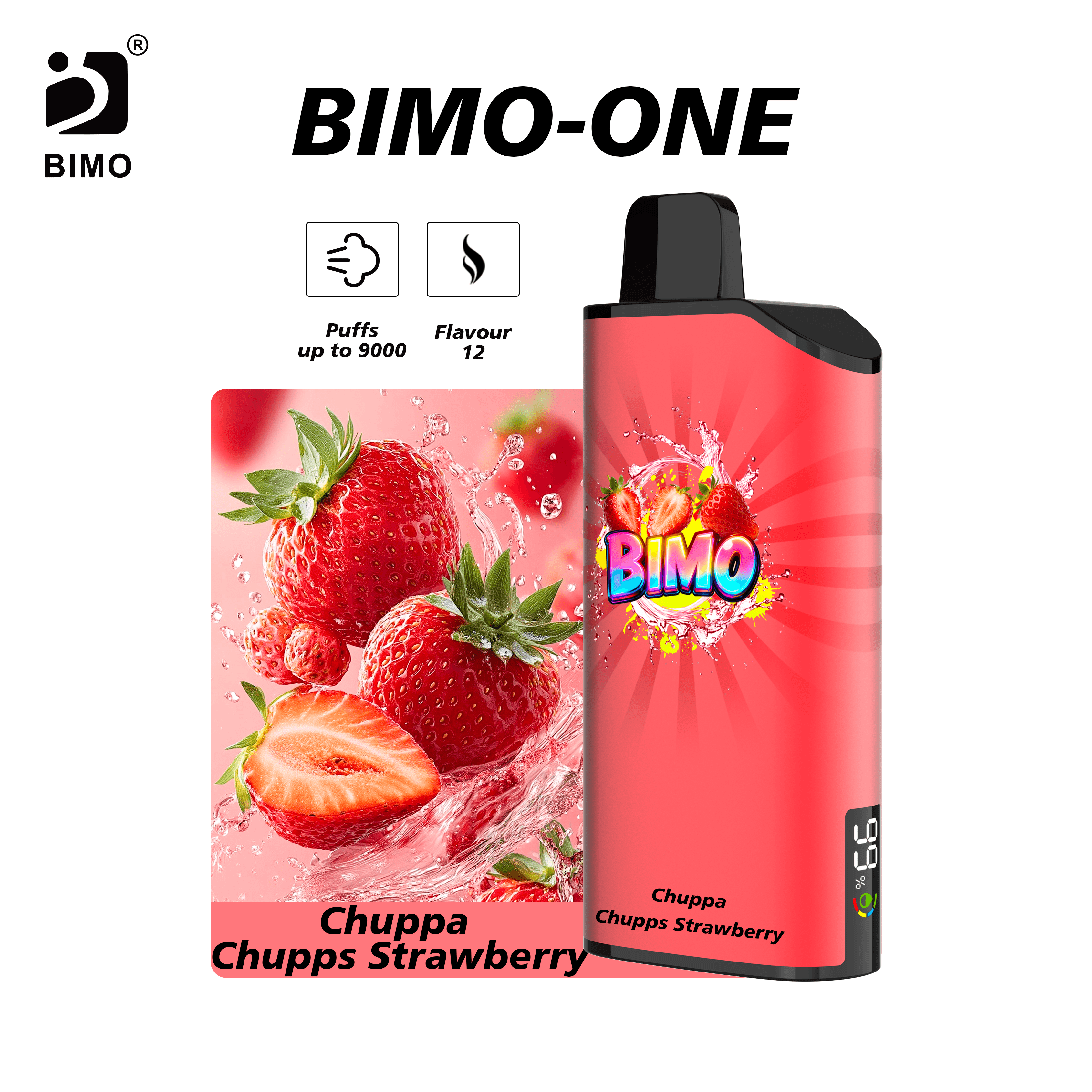 BIMO One 9000 Chuppa Chupps Strawberry
